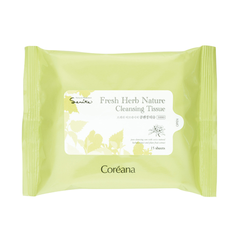 세니떼 프레쉬 허브네이처 클렌징 티슈 15매